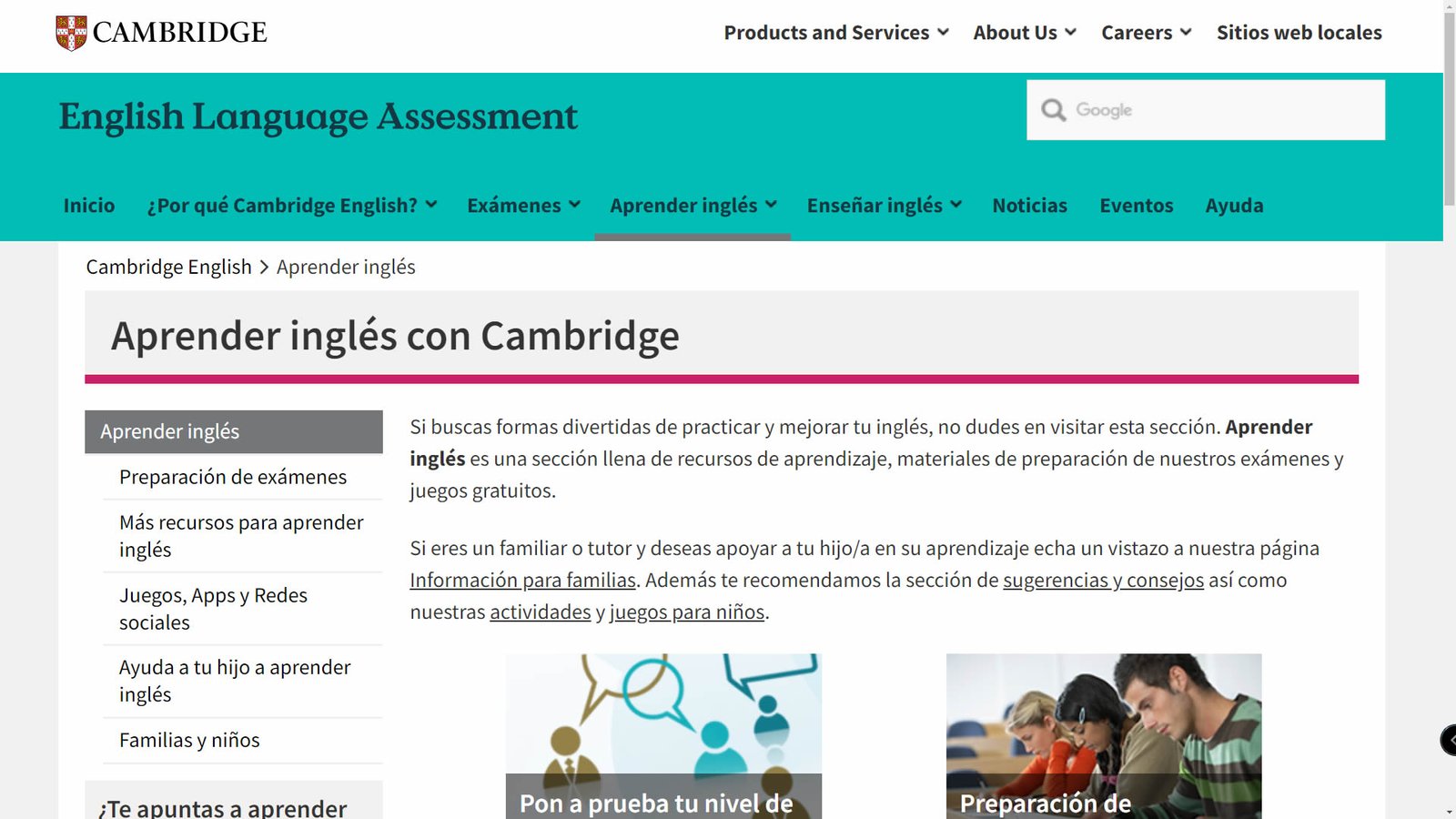 Aprende Inglés con Cambridge English